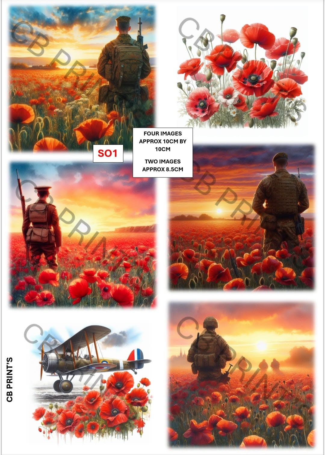 Remembrance Soldier Decoupage Paper Print SO1 – Mulberry Paper