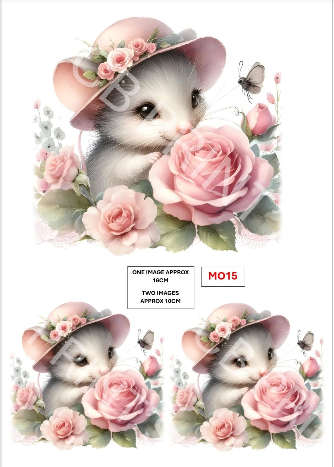 Mouse Decoupage Paper MO15 – Mulberry Paper Print