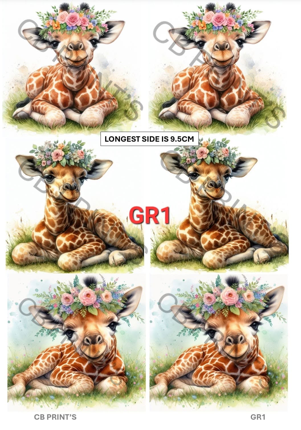 Giraffe Decoupage Print GR1 | Mulberry Paper