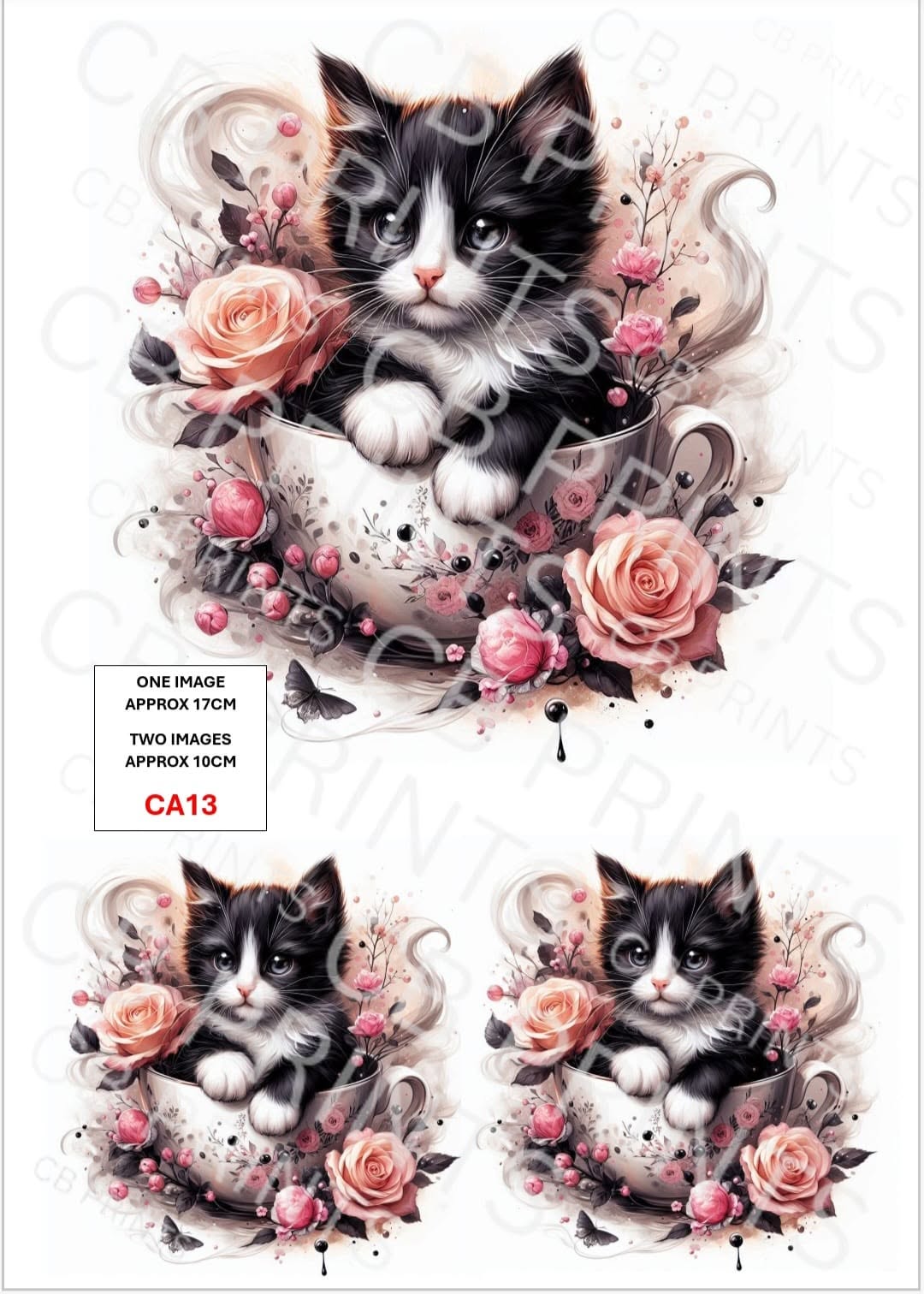 Cat Decoupage Paper CA13 – Mulberry Paper Print