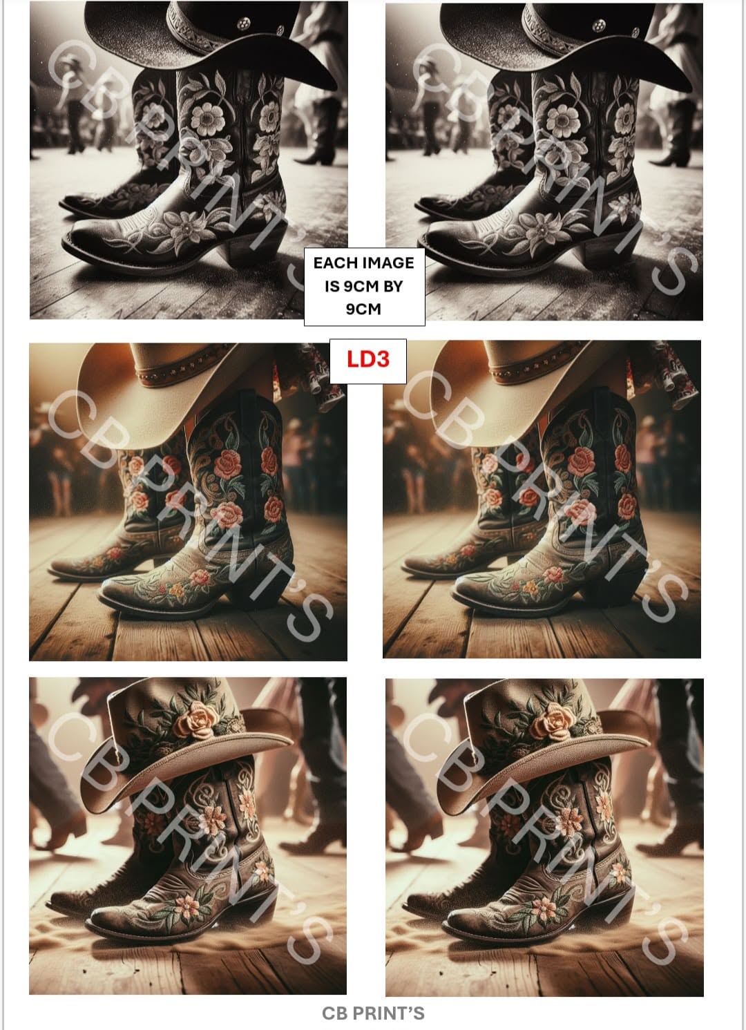 Line dancing Decoupage Paper LD3 – Mulberry Paper Print