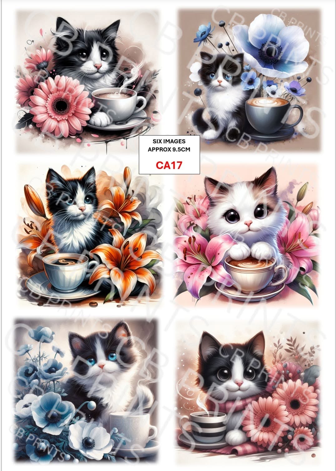 Cat Decoupage Paper CA17 – Mulberry Paper Print