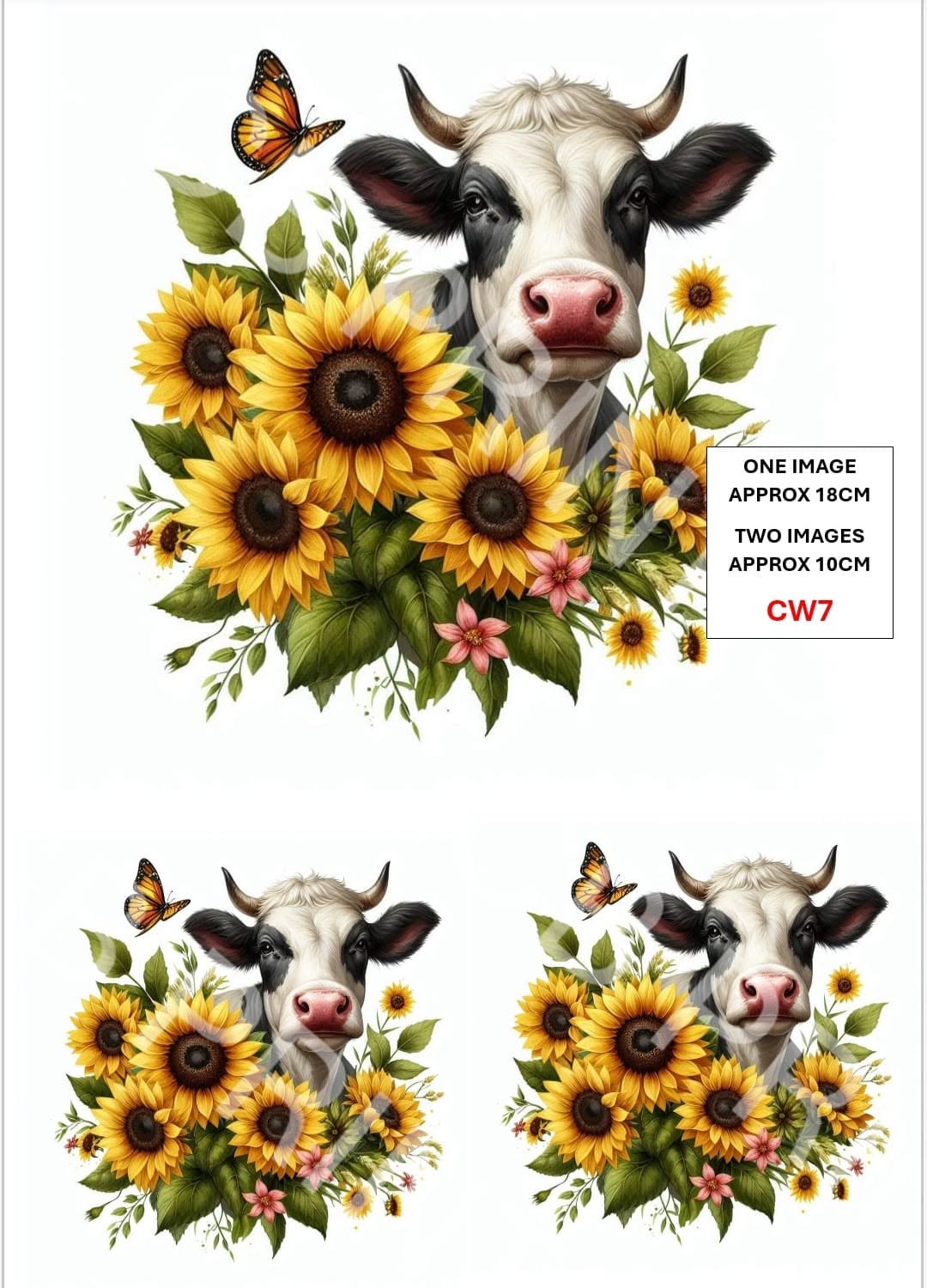 Cow Decoupage Paper Print CW7 | Mulberry Paper