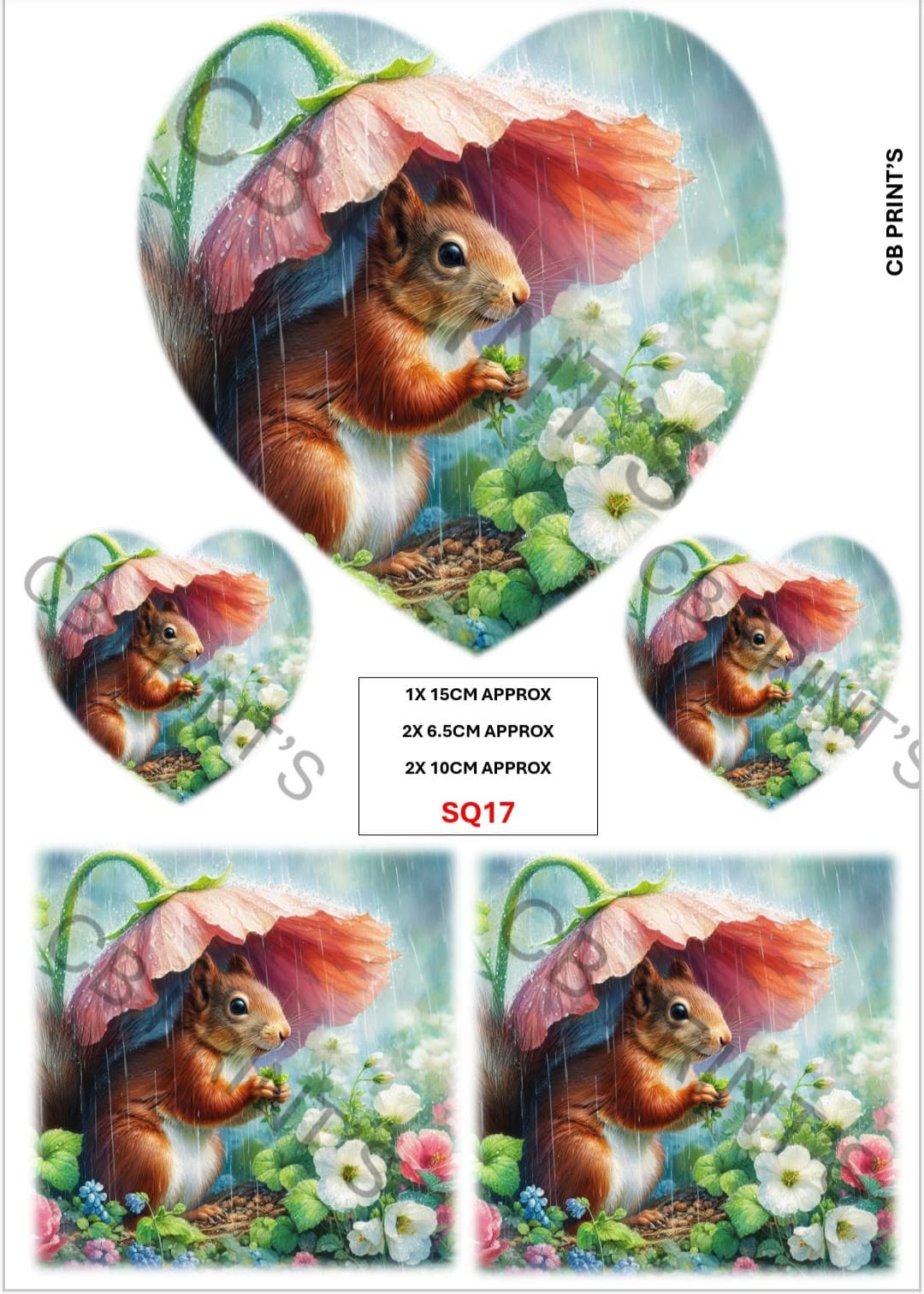 Squirrel Decoupage Print SQ17 | Mulberry Paper