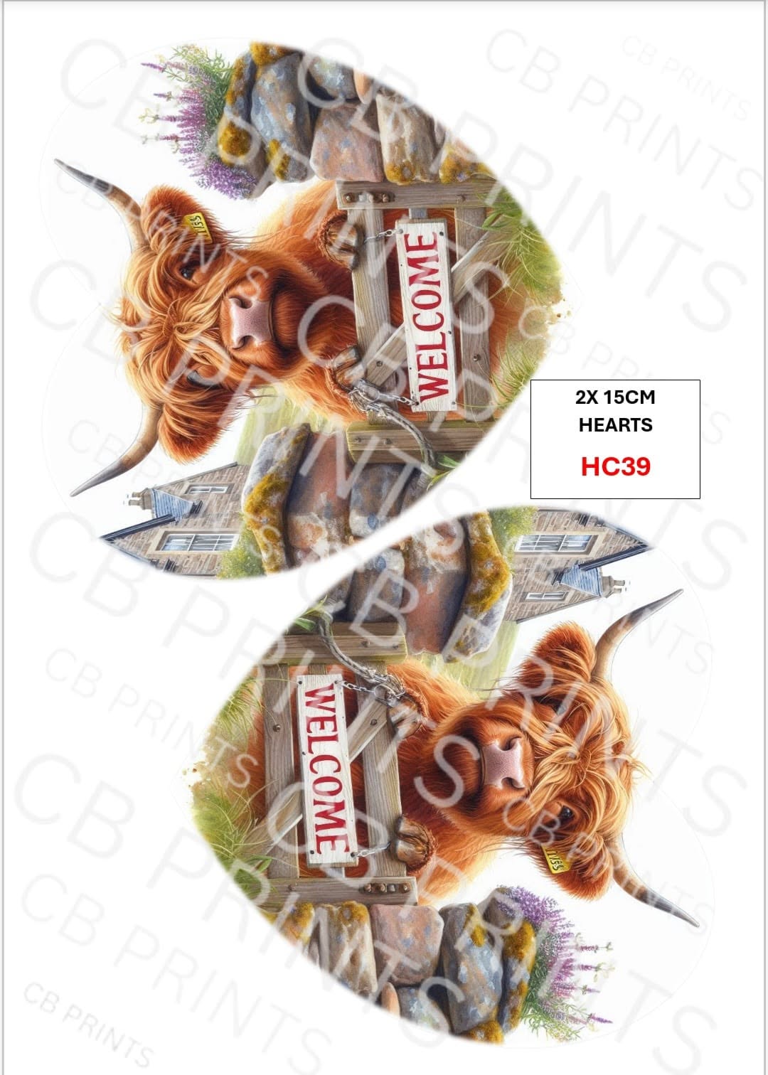 Highland Cow Decoupage Print HC39 | Mulberry Paper