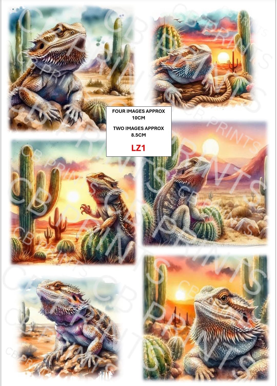 Lizard Decoupage Paper LZ1 – Mulberry Paper Print