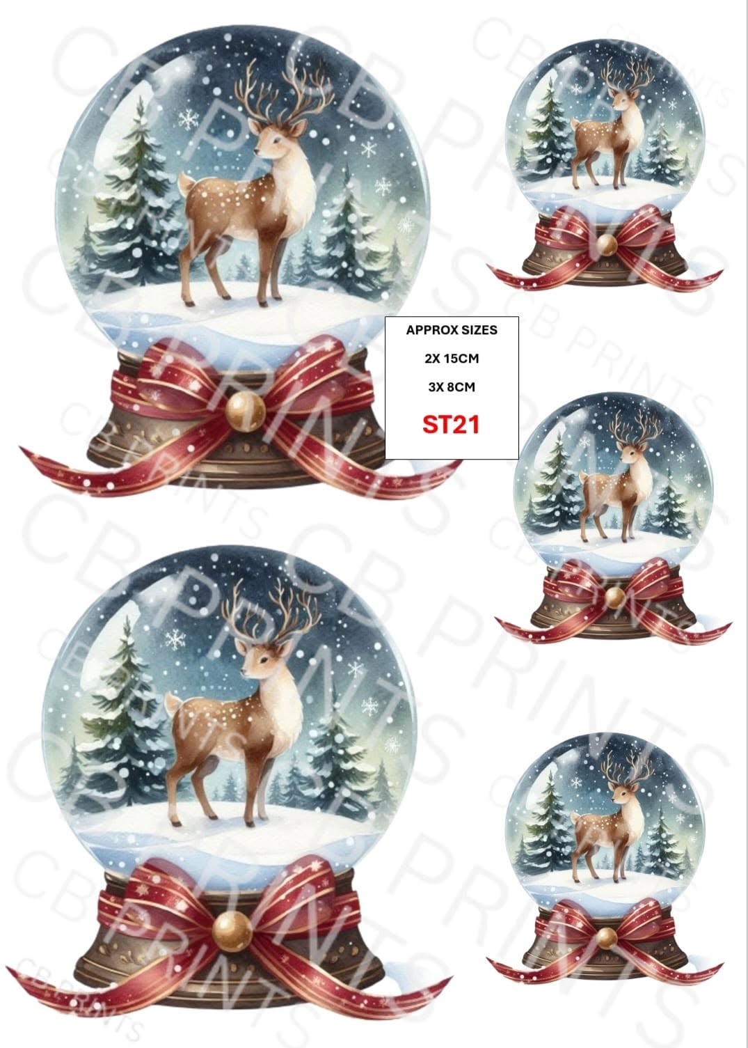 Christmas Stag Decoupage Print ST21 | Mulberry Paper