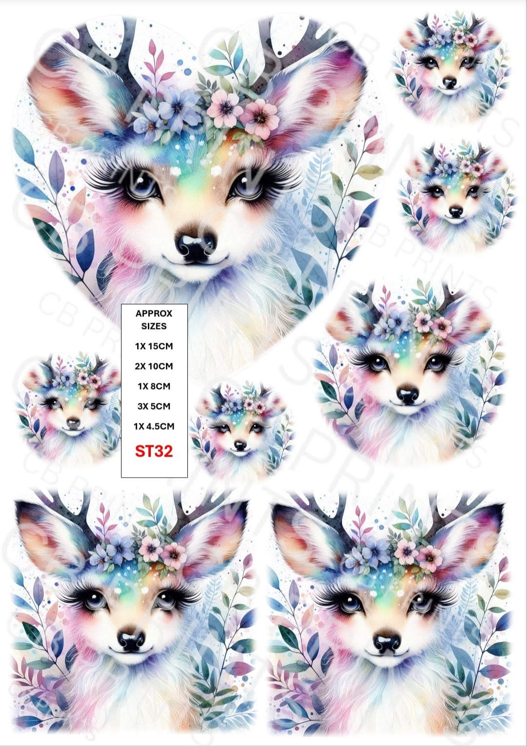 Stag Decoupage Print ST32 | Mulberry Paper