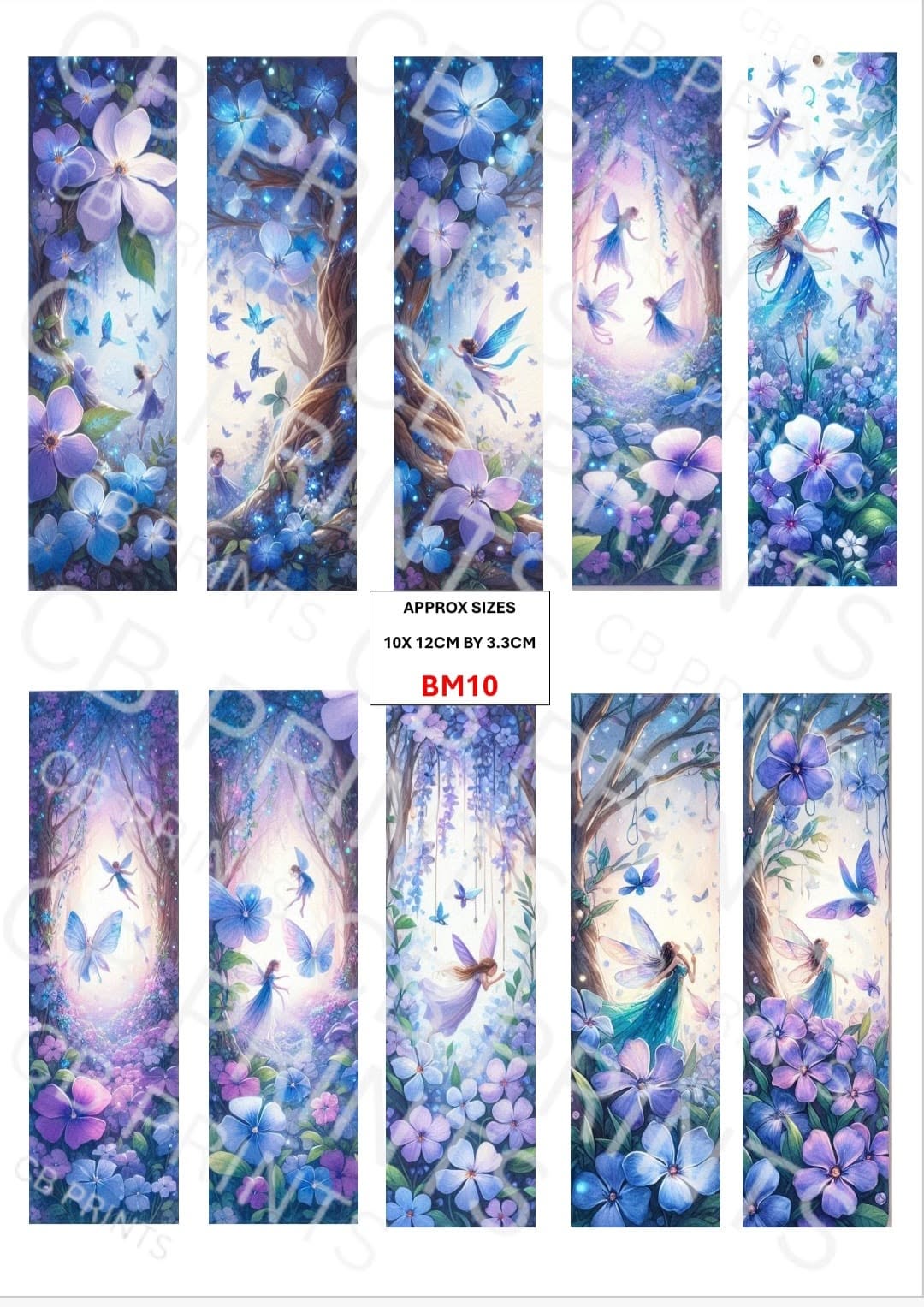 Bookmark Decoupage Paper Print BM10 – Mulberry Paper