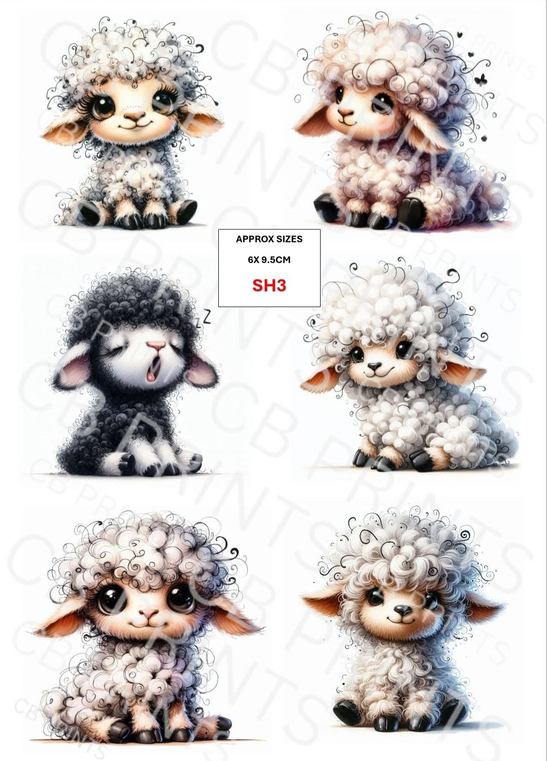 Sheep Decoupage Print SH3 | Mulberry Paper
