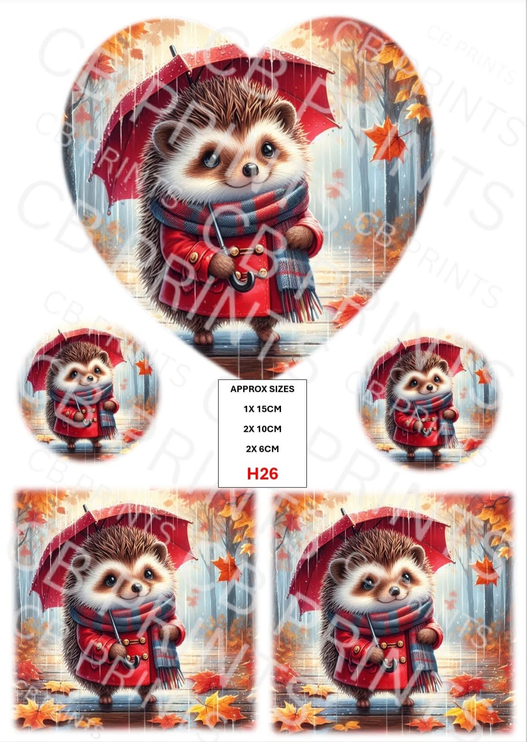 Hedgehog Decoupage Print H26 | Mulberry Paper