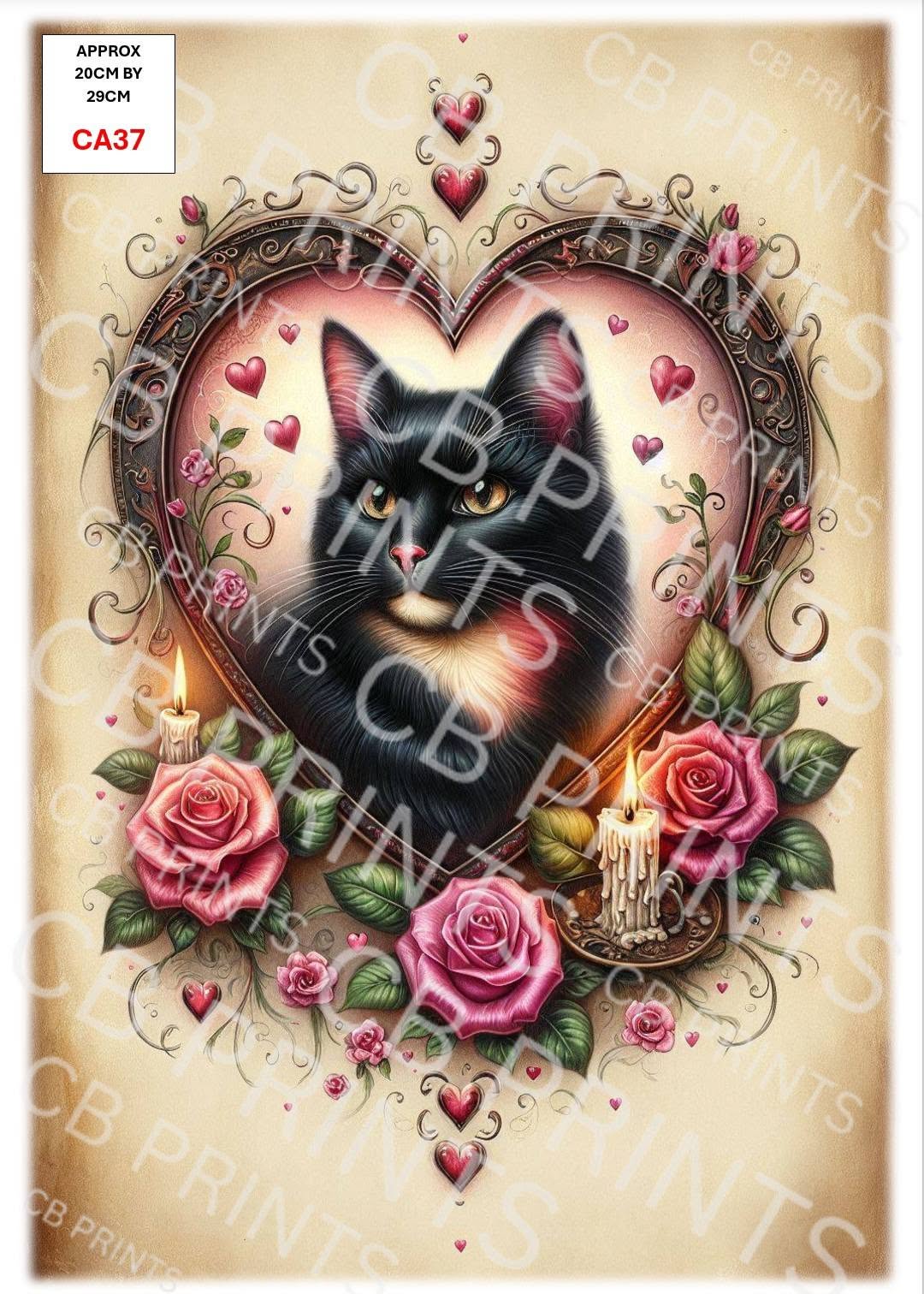 Cat Decoupage Paper CA37 – Mulberry Paper Print