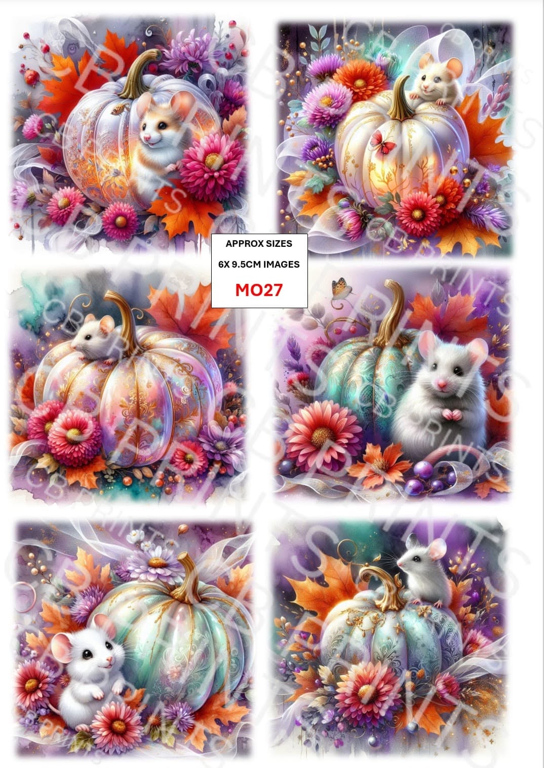 Mouse Decoupage Paper MO27 – Mulberry Paper Print