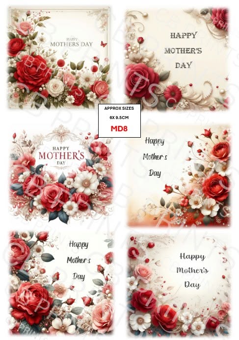 Mother's Day Decoupage Print MD8 | Mulberry Paper