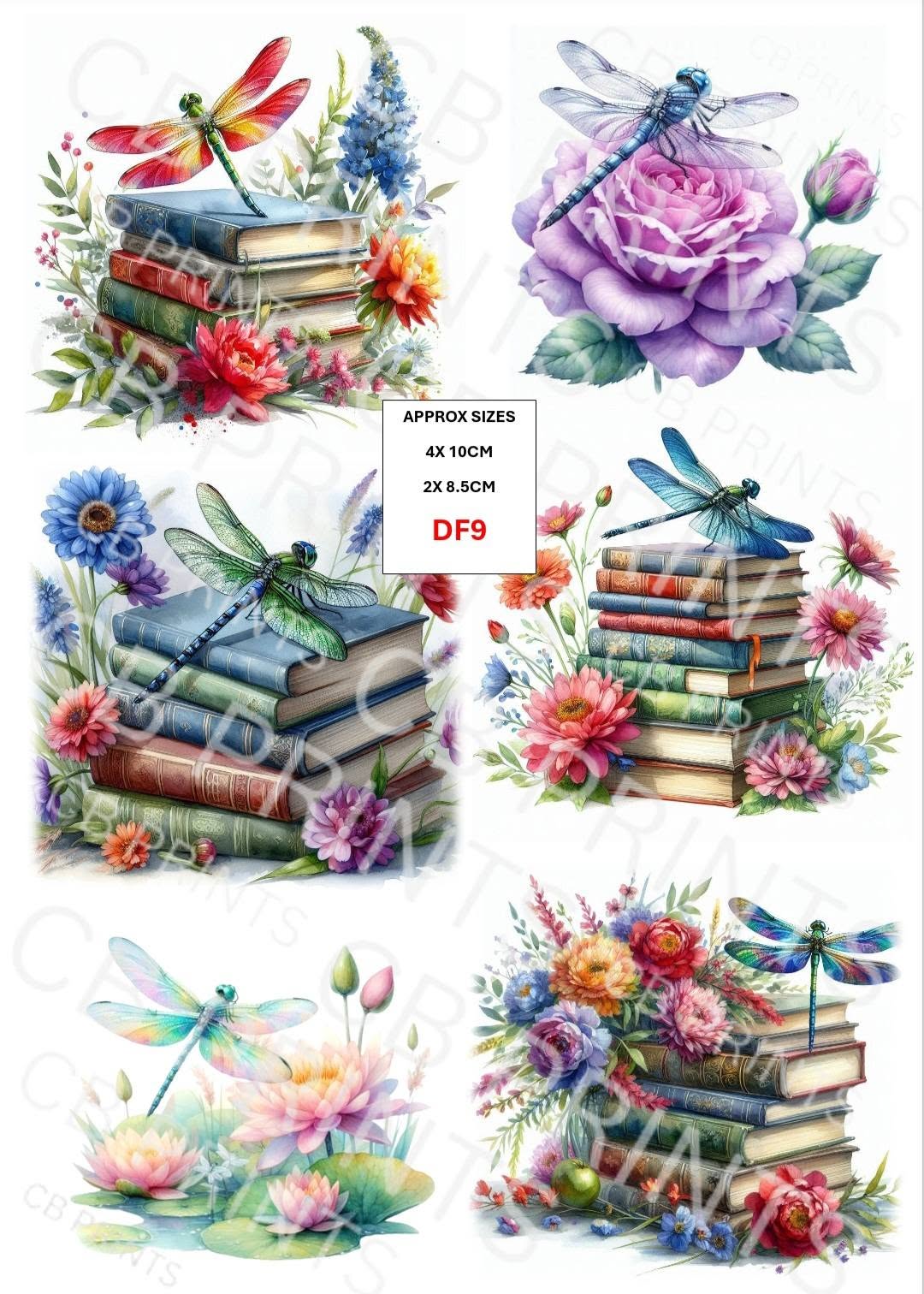 Dragonfly Decoupage Paper Print DF9 – Mulberry Paper