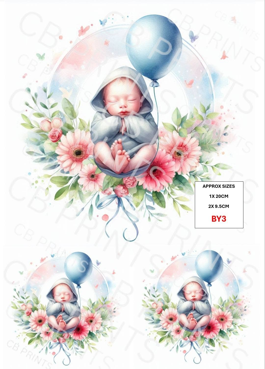 New Baby Decoupage Print BY3 | Mulberry Paper