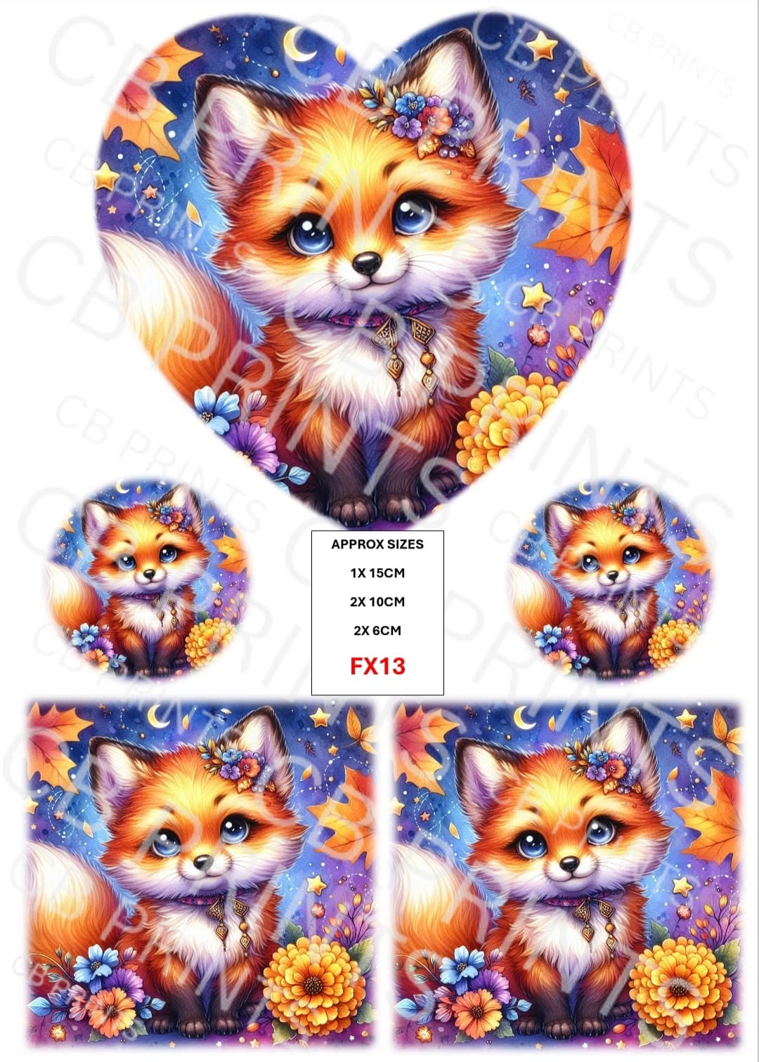 Fox Decoupage Print FX13 | Mulberry Paper
