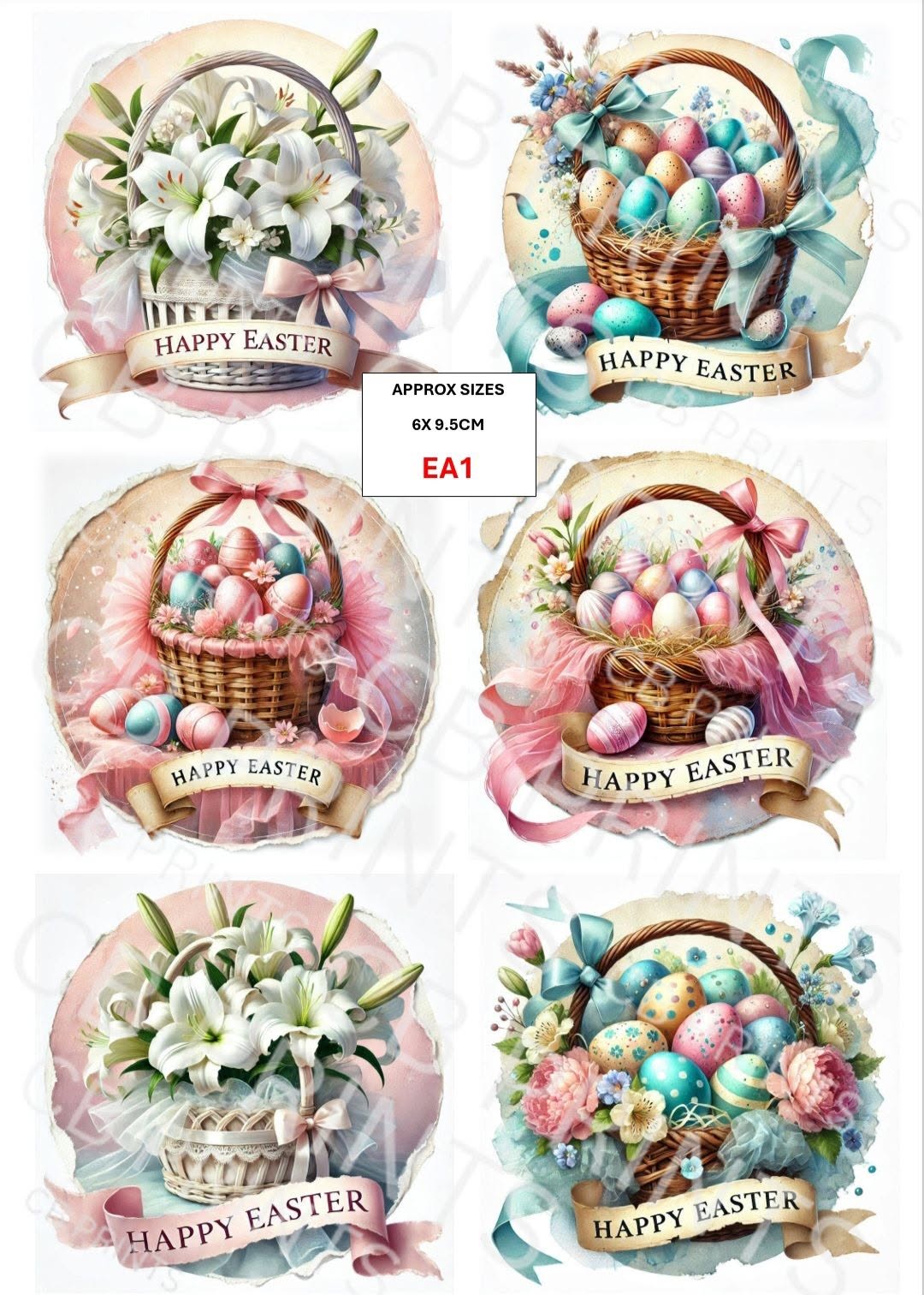 Easter Decoupage Paper EA1 – Mulberry Paper Print