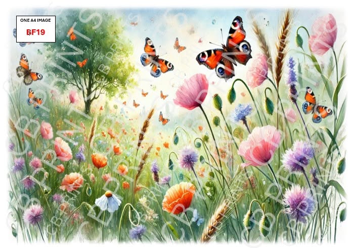 Butterfly Decoupage Paper Print BF19 – Mulberry Paper