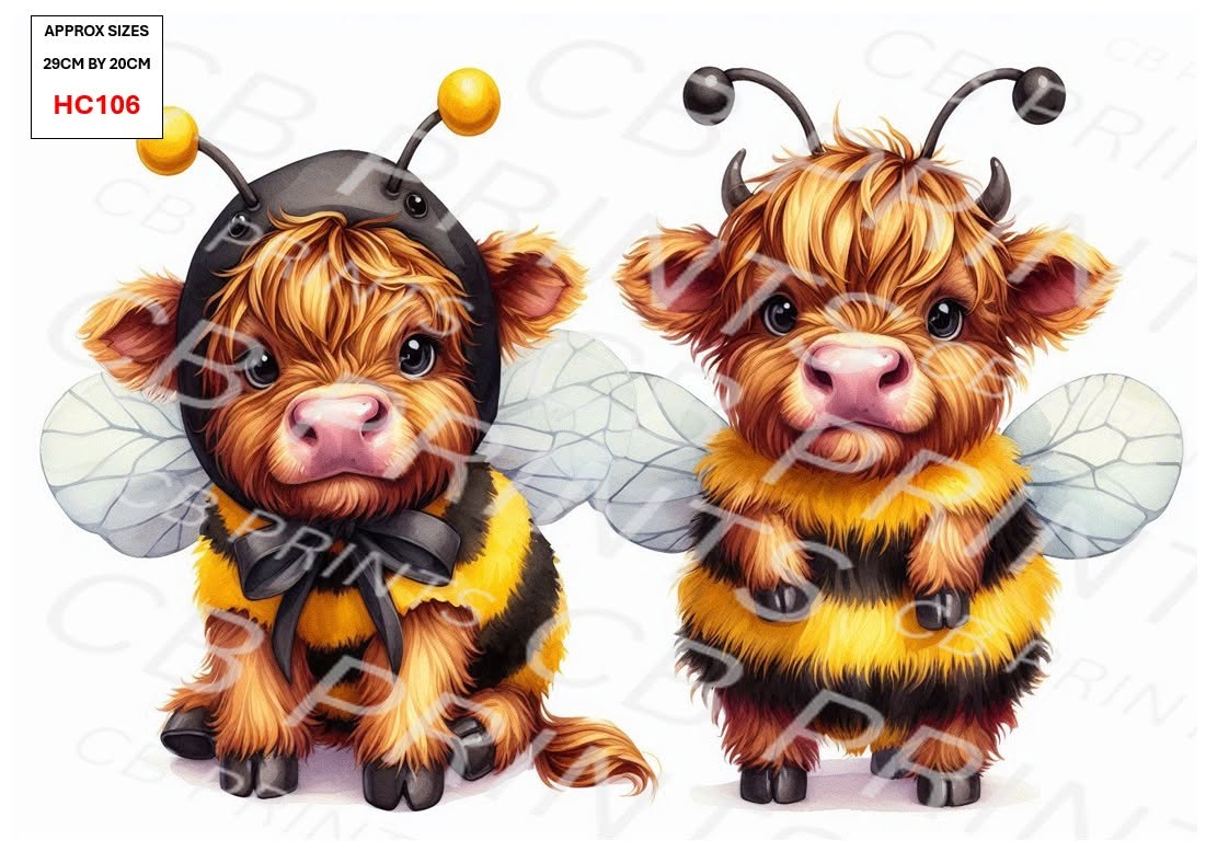 Highland Cow Decoupage Print HC106 | Mulberry Paper