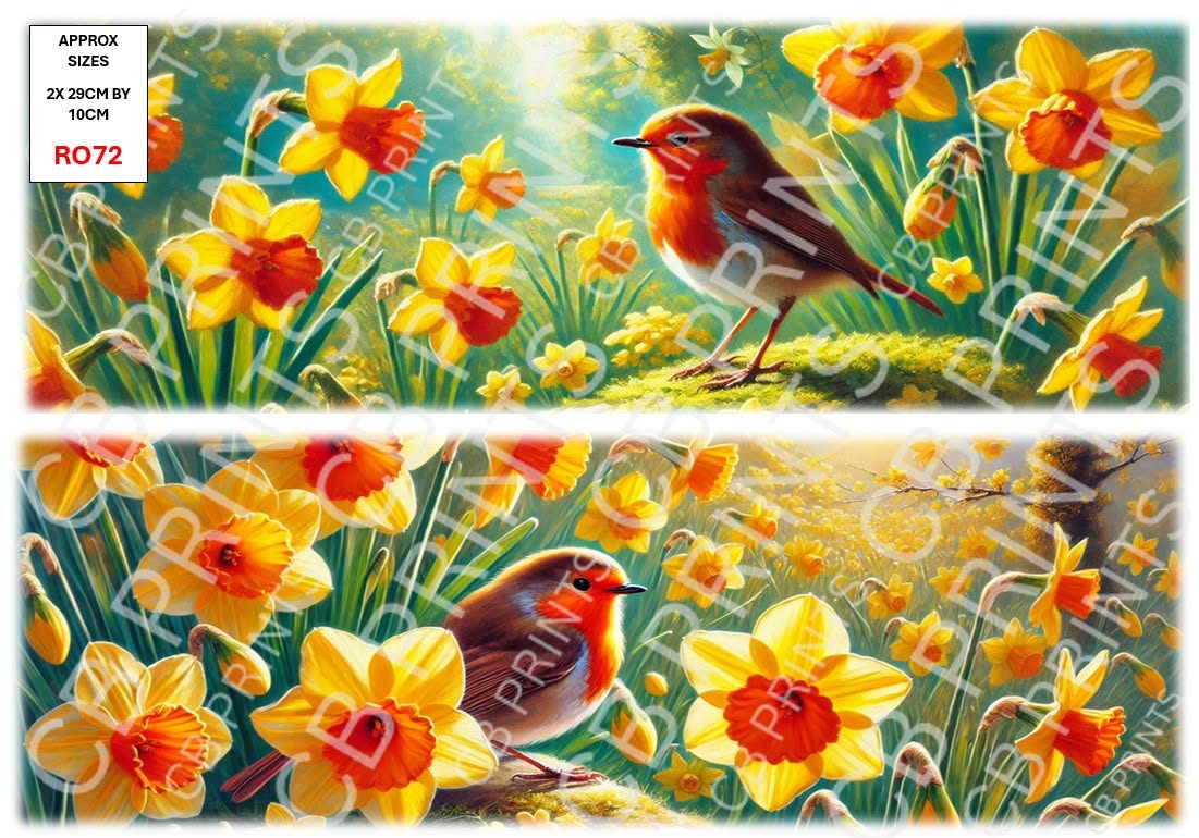 Robin Decoupage Paper Print RO72 | Mulberry Paper