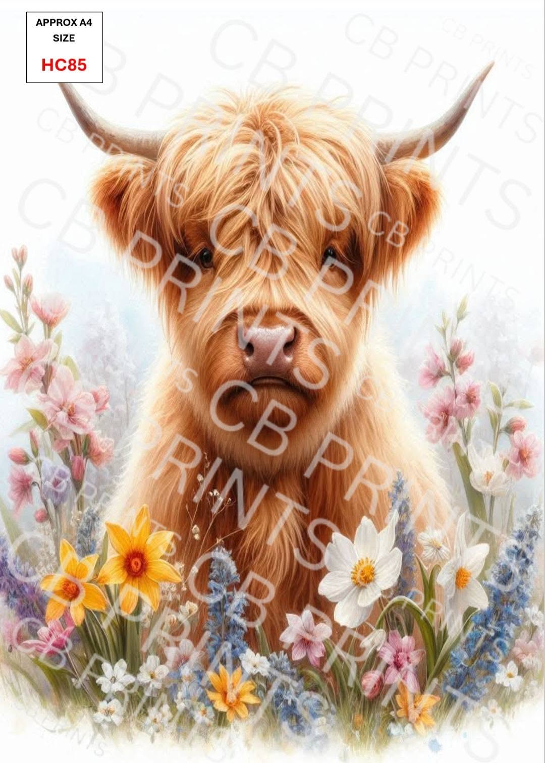 Highland Cow Decoupage Print HC85 | Mulberry Paper