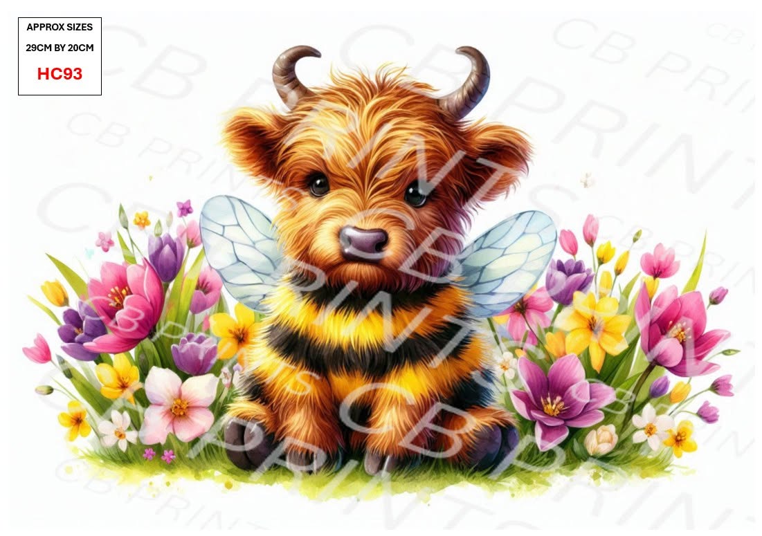 Highland Cow Decoupage Print HC93 | Mulberry Paper