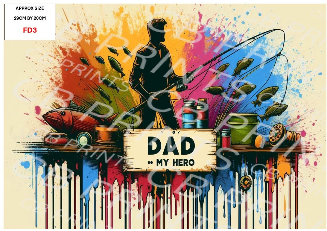 Father's Day Decoupage Print FD3 | Mulberry Paper