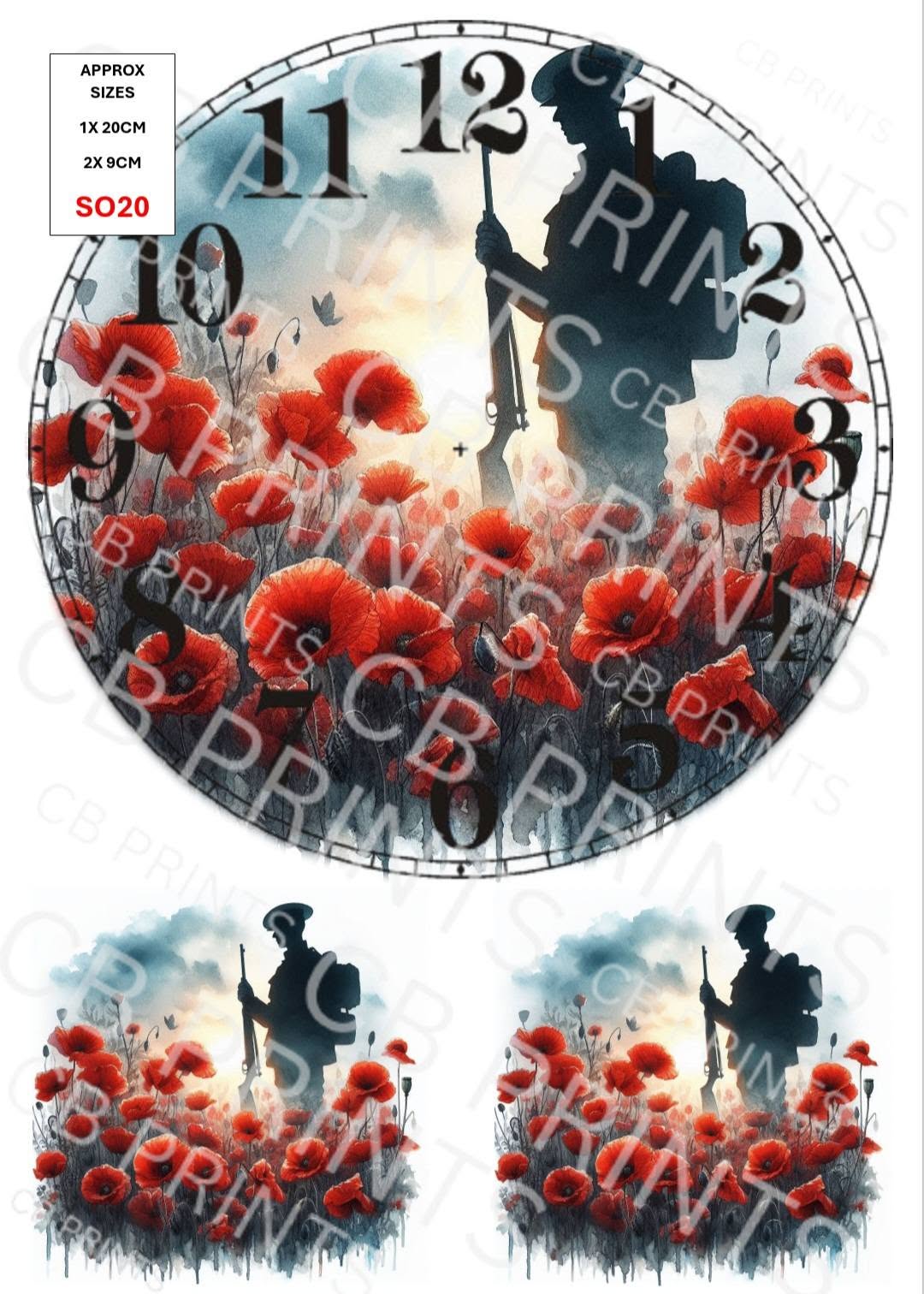 Remembrance Soldier Decoupage Paper Print SO20 – Mulberry Paper