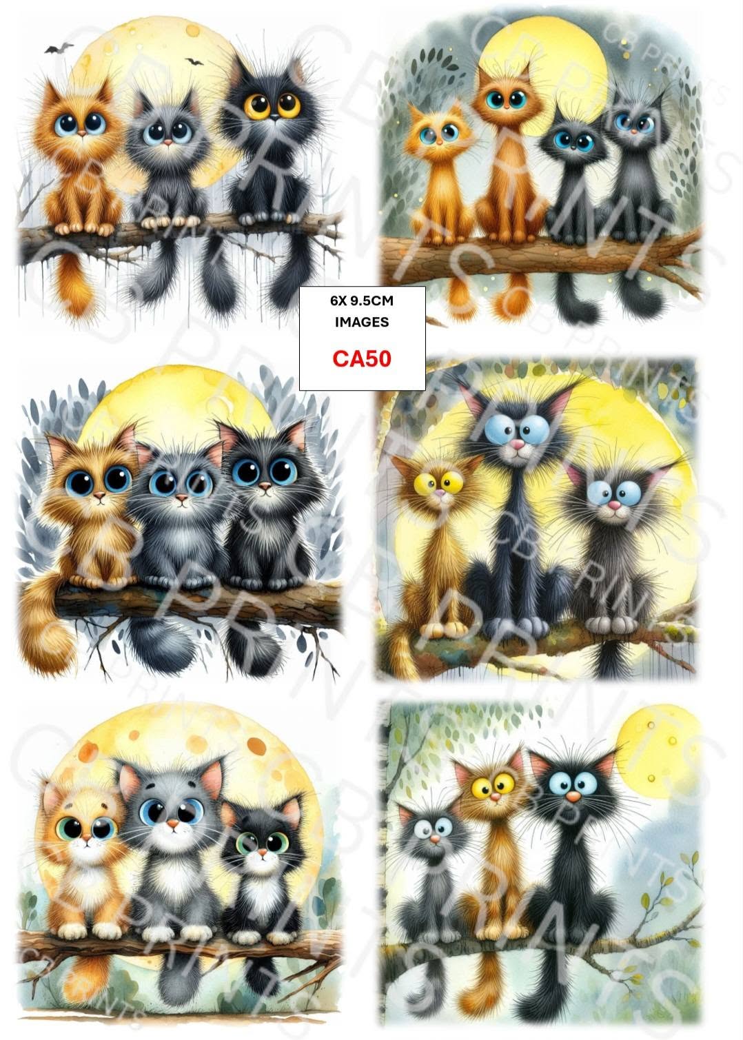 Cat Decoupage Paper CA50 – Mulberry Paper Print