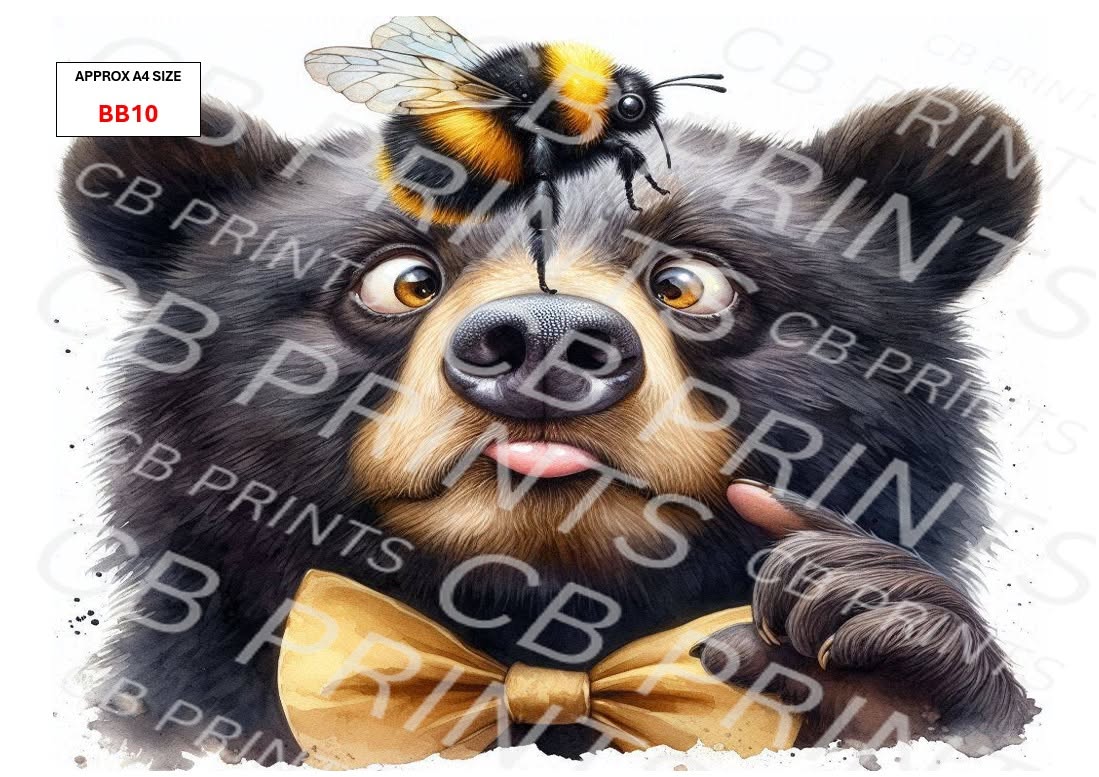 Brown Bear Decoupage Paper BB10 – Mulberry Paper Print