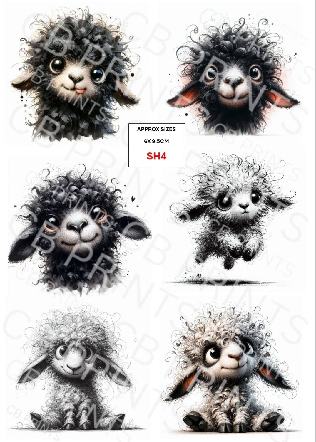 Sheep Decoupage Print SH4 | Mulberry Paper
