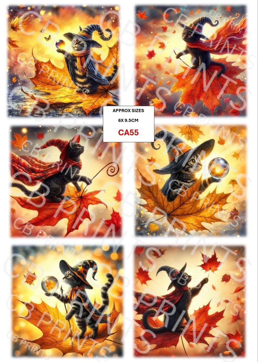 Halloween Cat Decoupage Paper CA55 – Mulberry Paper Print
