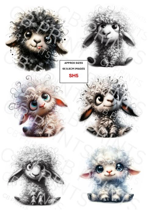 Sheep Decoupage Print SH5 | Mulberry Paper
