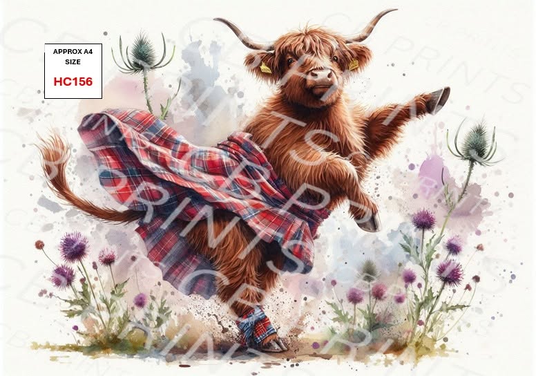 Highland Cow Decoupage Print HC156 | Mulberry Paper