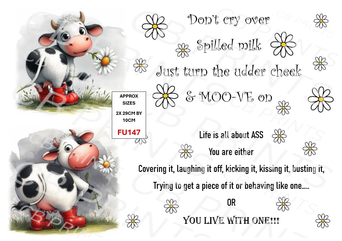 Funny Decoupage Print FU147 | Mulberry Paper