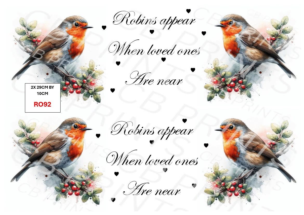Robin Decoupage Print RO92 | Mulberry Paper
