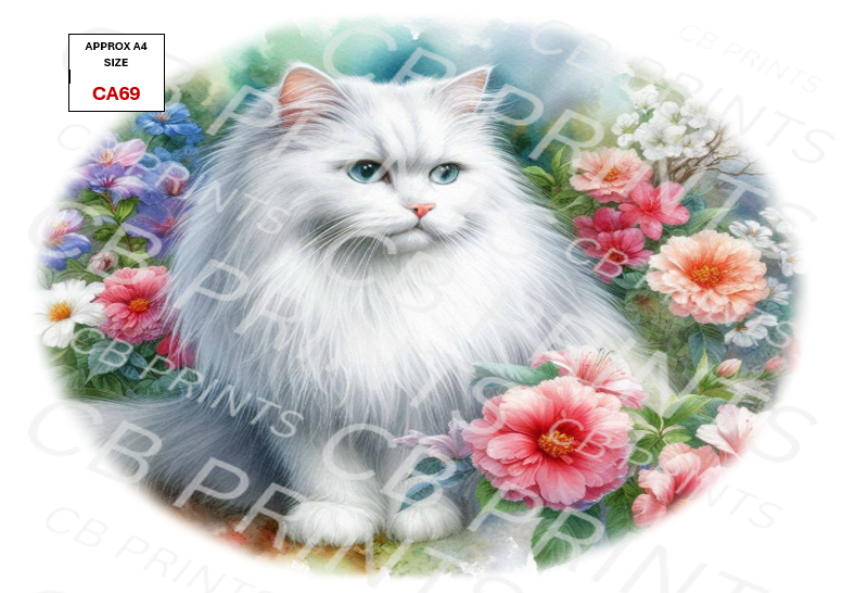 Cat Decoupage Paper CA69 – Mulberry Paper Print