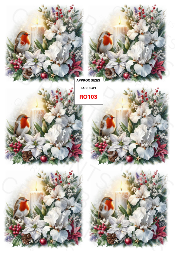 Robin Decoupage Print RO103 | Mulberry Paper