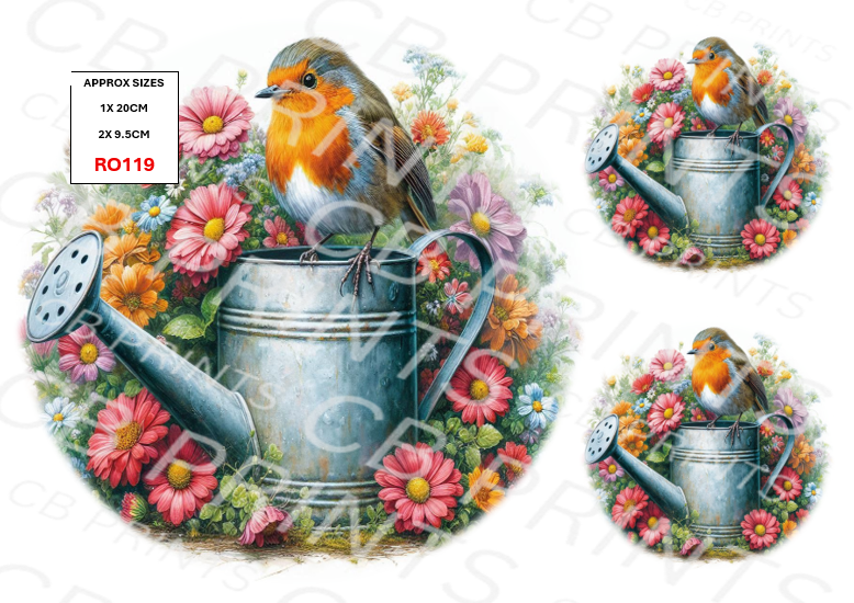Robin Decoupage Print RO119 | Mulberry Paper