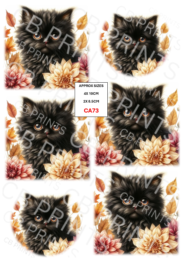 Cat Decoupage Paper CA73 – Mulberry Paper Print