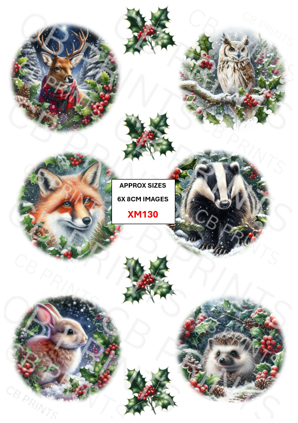 Mixed Christmas Decoupage Paper Print XM130 – Mulberry Paper