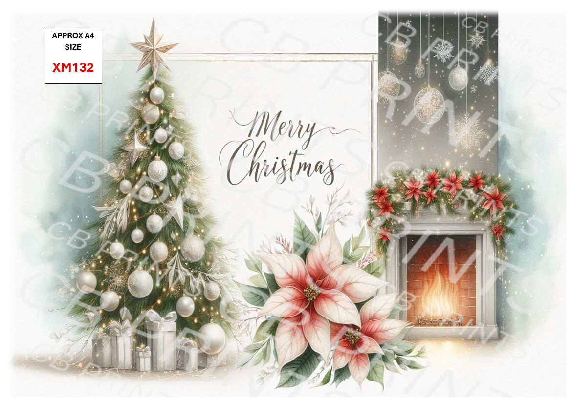 Christmas Decoupage Paper Print XM132 – Mulberry Paper