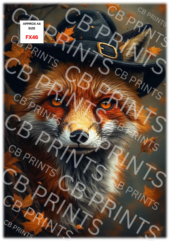Fox Decoupage Print FX46 | Mulberry Paper
