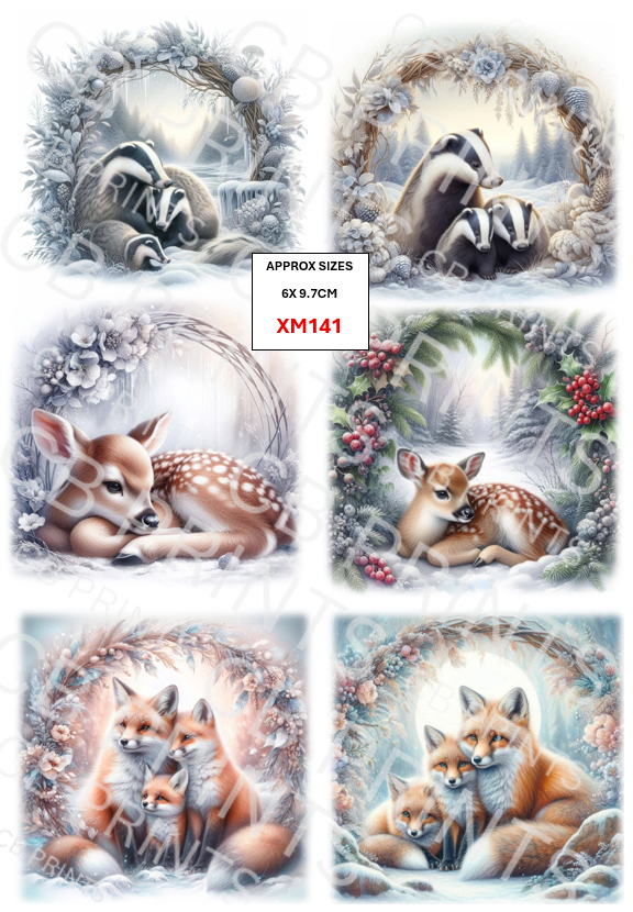 Christmas Decoupage Paper Print XM141 – Mulberry Paper
