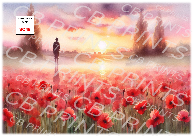 Remembrance Soldier Decoupage Paper Print SO49 – Mulberry Paper