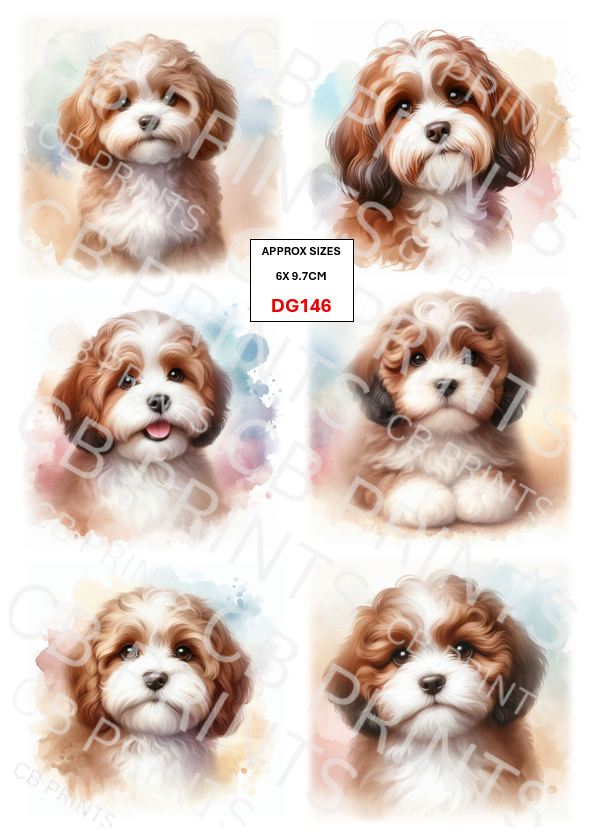 Dog Decoupage Print DG146 | Mulberry Paper