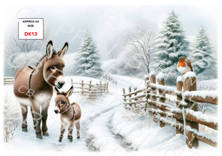 Donkey Decoupage Paper DK13 – Mulberry Paper Print
