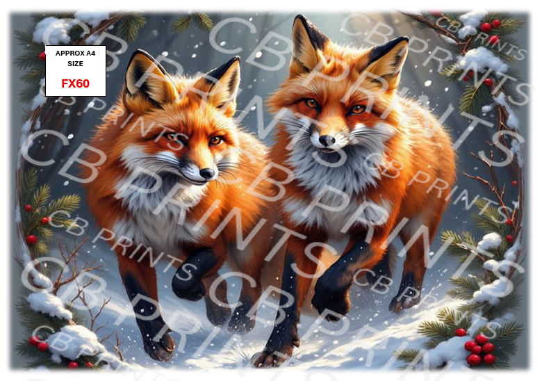 Fox Decoupage Print FX60 | Mulberry Paper