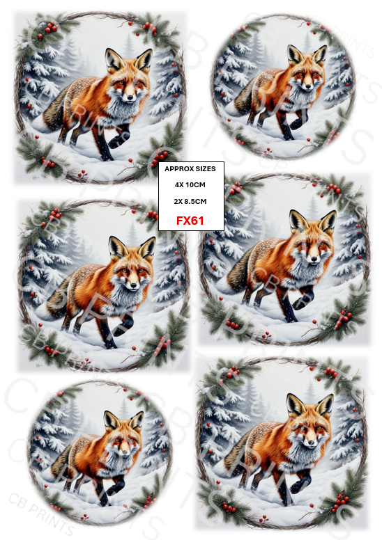 Fox Decoupage Print FX61 | Mulberry Paper